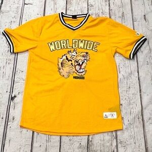 Southpole Worldwide MCMXCI Yellow Mesh Sports Fashion Jersey